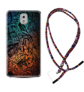 Samsung Note 3 4 5 8 9 20 Ultra 10 Lite Kılıf Boyun Asklı Rasta Silikon İşaretler Tuval 1716