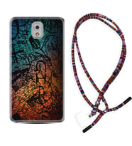 Samsung Note 3 4 5 8 9 20 Ultra 10 Lite Kılıf Boyun Asklı Rasta Silikon İşaretler Tuval 1716