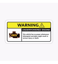 Motor Arızası Uyarısı Etiket Sticker 2 Adet 14CM