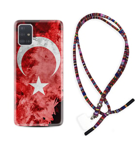 Samsung a71 A72 A73 A7 A9 2018 C7 C9 Kılıf Boyun Asklı Rasta Silikon Şanlı Türk Bayrağı 3 1395