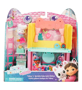 Gabby’s Dollhouse Hayal Evi Mini Oyun Seti - MerCat veya Cakey Karakterli Oda Setleri