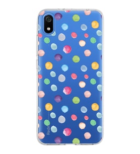 PrintiFy Xiaomi Redmi 7A ile Uyumlu 1mm Slim Fit Water Color 6 Baskılı Şeffaf  Kılıf
