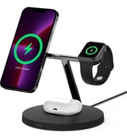 Belkin BoostCharge Pro WIZ009VFBK Siyah 3in1 Kablosuz Hızlı Şarj Aleti Teşhir