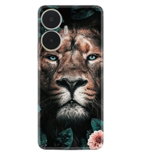 Realme C55 Kılıf Resimli Desenli Baskılı Silikon Leon Flowers 1333