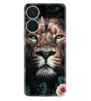 Realme C55 Kılıf Resimli Desenli Baskılı Silikon Leon Flowers 1333