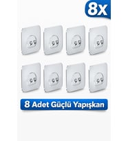 Yapışkan Banyo Askısı Yedek 8 Adet Sticker