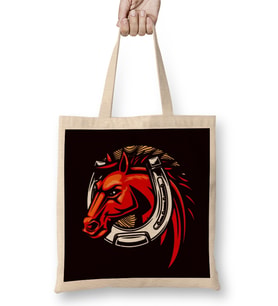 Horseshoe Horse Head Horses Riding Equestrian Sport Saddle Bez Çanta Uzun Saplı