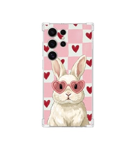 PrintiFy Samsung Galaxy S24 Ultra ile Uyumlu Pembe Pötikare Serisi Pembe Zıpzıp Tasarımlı Uv Baskılı Köşe Korumalı Antişok Kılıf