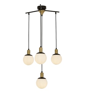 AVONNI AV-60273-4BSY Siyah Boyalı Modern Avize E27 Metal Cam 54cm