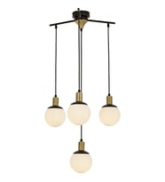 AVONNI AV-60273-4BSY Siyah Boyalı Modern Avize E27 Metal Cam 54cm