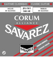 Gewa 656077 Savarez Alliance Corum 500AR Klasik Gitar Teli  Esnek Corum Bas Telleri ile Rahat Çalım ve Parlak Karbon Tiz Sesler