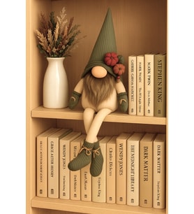 İskandinav Şans Cücesi-Kitap Tutucu-Ev ofis bebek odası dekoru hediyelik-Velvet Maxi boy 1 - 58 cm
