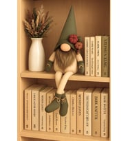 İskandinav Şans Cücesi-Kitap Tutucu-Ev ofis bebek odası dekoru hediyelik-Velvet Maxi boy 1 - 58 cm
