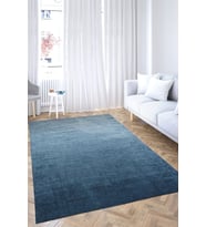 Mavi Rengi Vintage Model Altı Kaymaz Makine Dokuma Halı