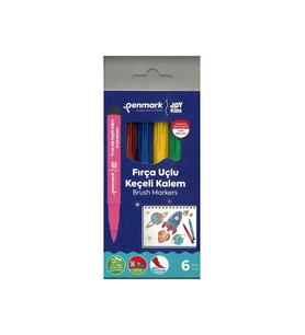 Penmark Süper Yıkanabilir Brush Uçlu Keçeli Kalem 6 Lı Set