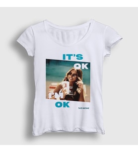 Presmono Kadın Beyaz It's Ok I'm Ok Tate Mcrae T-Shirt 532589tt