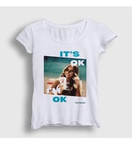 Presmono Kadın Beyaz It's Ok I'm Ok Tate Mcrae T-Shirt 532589tt