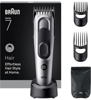 Braun Saç Kesme Makinesi Series 7, +5 Aksesuar, Ömür Boyu Keskin Bıçak, 17 Uzunluk, Hc7590