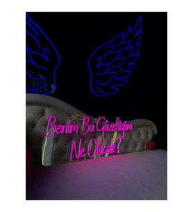 Benim Bu Güzelliğim Ne Olucak? Yazılı Neon Tabela