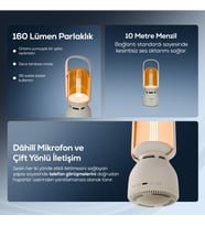 Lambalı Bluetooth Hoparlör  Filament Gece Lambası, Müziğe Duyarlı, 36 Saat Pil, Taşınabilir (X6851)