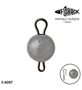 Mafsallı Kurşun - Hareketli İğne Kurşunu - Fishack - 7 Gram - 5'li Paket