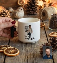 Kişiye Özel Karikatürlü Never Give Up Motivasyon T Kupa Doğum Günü Hediyesi