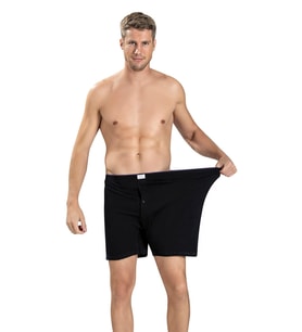Jiber 183 Erkek Premium Büyük Beden %100 Pamuklu Rahat Kalıp Siyah-Beyaz-Gri 3'lü Boxer