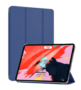 Microsonic Apple iPad Pro 12.9`` 2022 6. Nesil Kılıf (A2436-A2764-A2437-A2766) Slim Translucent Back Smart Cover Lacivert