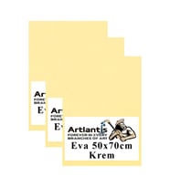Krem Eva 50x70 cm 3 Adet Eva Süngeri Okul Kreş Anasınıfı Elişi Etkinlikleri