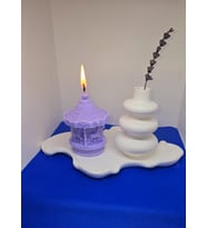 Hediyelik: Atlıkarınca mum, pinterest tabak ve vazomuzla birlikte oluşan masalsı 3 lü setimiz.