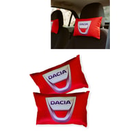 Dacia Logolu Kırmızı Seyahat Boyun Yastığı 2’li Set - Dijital Baskılı Araç Boyun Destek Yastığı