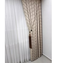 NİVEMESHOME MİLA BEJ 1/3 PİLELİ FON PERDE