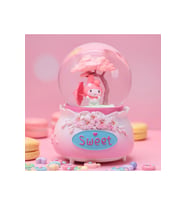 Melody Büyük Boy Kar Küresi Işıklı, Müzikli, Püskürtmeli, Pembe, 16X12 (K.Pembe)