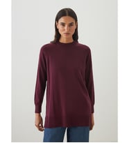 LCW Modest Bordo Bisiklet Yaka Kadın Triko Kazak