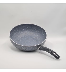GARANİT EFEKT WOK TAVA BAKALİP KULP 26 cm (3 mm)