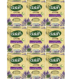 Dalan Antik Defneli Zeytinyağı Sabunu 900GR Lavantalı (9 Lu Set)