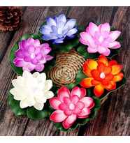 6 ADET IŞIKLI SU MUMU WATER FLOATİNG CANDLE LOTUS FLOWERS SENSOR LED LİGHT YÜZEN LOTUS ÇİÇEKLERİ
