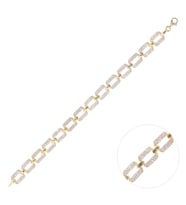 Nusnus Gümüş Kadın Bileklik (ZRK 2160) Su Yolu Zincir Model 12.9 gr Gold