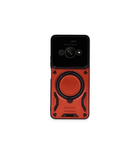 Xiaomi Poco C61 Kılıf Joy Lens Standlı Kapak - Kırmızı