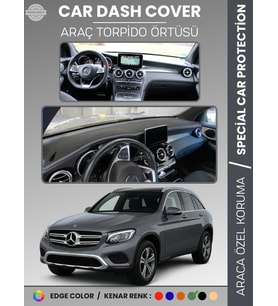 MERCEDES GLC (2015-2020) Torpido Örtüsü Panel Koruma Torpido Koruma Tam Uyum Çatlamayı Önler Kaymaz