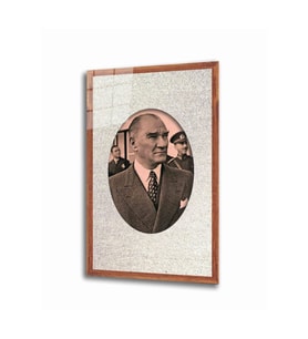 Miyrem Glasses Collection -A1^#  Atatürk Cam Tablo 4 mm Dayanıklı Temperli Cam (Çok Renkli)