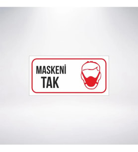Maskeni Tak 20x10 21x28 Arkası Sticker