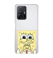 Xiaomi Mi 11T - 11T Pro Uyumlu Sunger Bob Tasarımlı Şeffaf Telefon Kılıfı