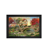 Manzara Temalı Kanvas Tablo 50 x 70 cm Siyah Çerçeve
