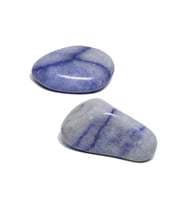 Sertifikalı Doğal Mavi Kuvars Taşı Kütle - Tamburlanmış (3-4 Cm) (Çok Renkli)