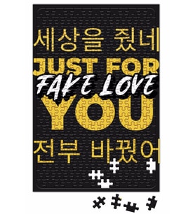 Bts Fake Love Typography Puzzle 240 Parça Yapboz