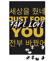 Bts Fake Love Typography Puzzle 240 Parça Yapboz