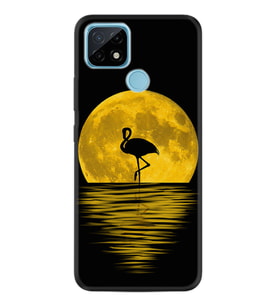 Realme C11 C21 C21Y C25Y C11 2021 Kılıf Desemli Silikon Ay ve Flamingo 1775