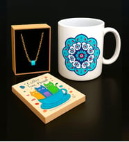 Mandala Desen Kupa Ve kOLYE sETİ