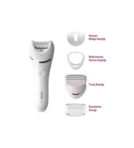 Philips BRE710/05 Epilatör (Yüz+Koltuk altı+Bikini Bölgesi+Bacak)Islak Ve Kuru,Işıklı,Kablosuz